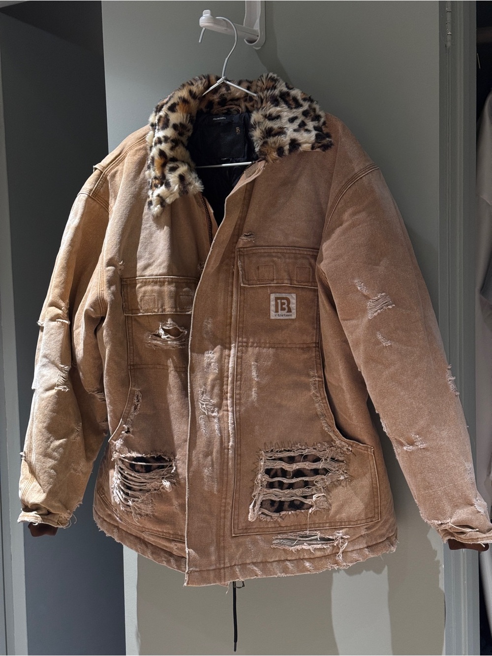 R13 vintage Arctic quilt lined jacket size xs Khaki
